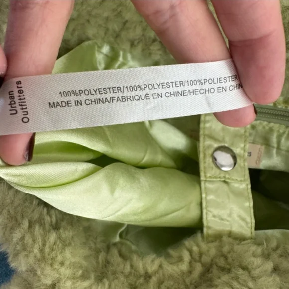 Urban Outfitters Green Fuzzy Tote Bag - Picture 5 of 12